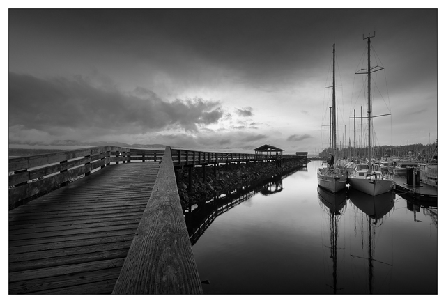 Comox Docks 2021 19 Black & White and Sepia