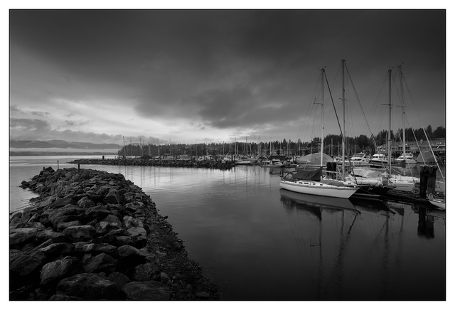 Comox Docks 2021 17 Black & White and Sepia