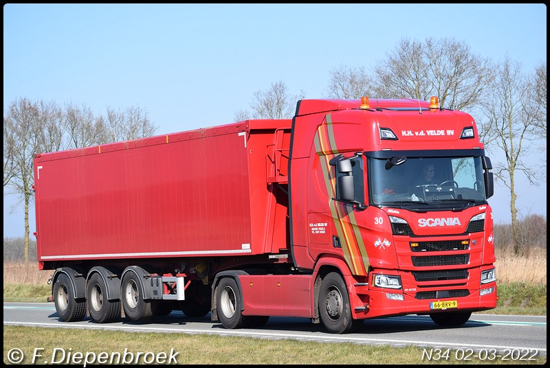 66-BRV-9 Scania R410 HH v.d Velde-BorderMaker - Rijdende auto's 2022