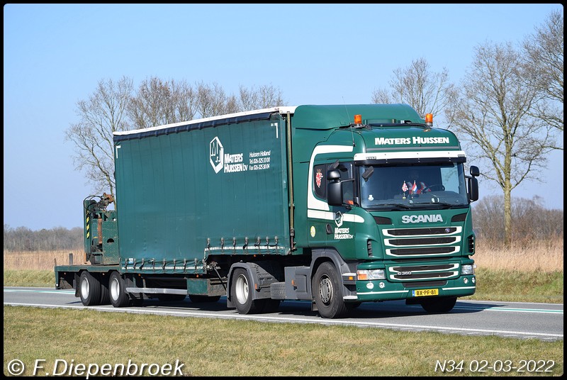 BX-PF-81 Scania G360 Maters Huissen-BorderMaker - Rijdende auto's 2022