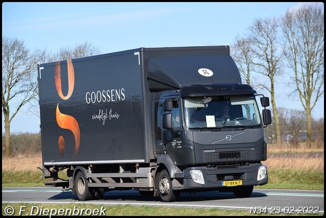 01-BKN-7 Volvo FL Goossens-BorderMaker Rijdende auto's 2022
