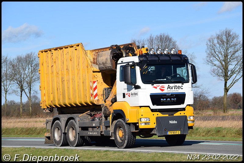 74-BDF-2 MAN TGS Avitec-BorderMaker - Rijdende auto's 2022