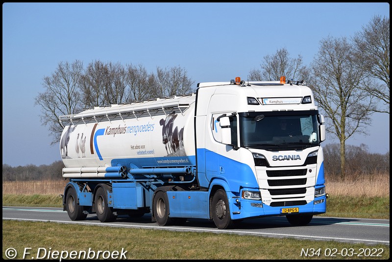 12-BPG-5 Scania R410 Kamphuis Mengvoeders-BorderMa - Rijdende auto's 2022