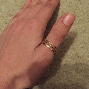 Thin Dainty Minimalist Thumb Ring Set In Sterling  Thumb Rings