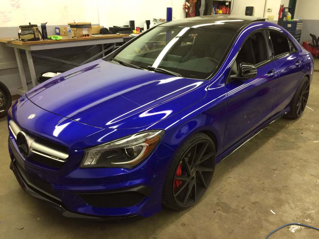 3M Gloss Blue Raspberry Vinyl Wrap Mercedes Choice Wraps