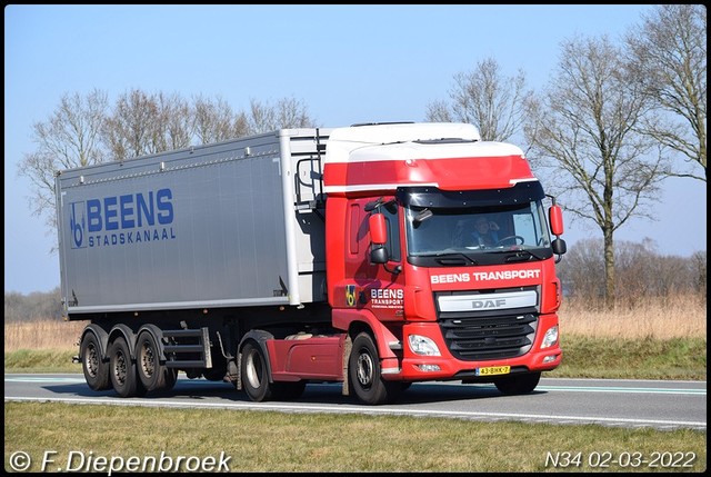 43-BHK-7 DAF CF Beens-BorderMaker Rijdende auto's 2022