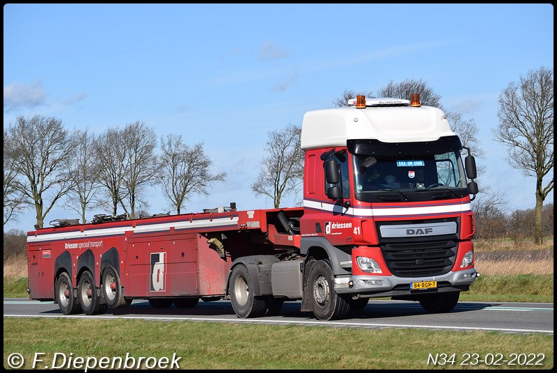 84-BGR-7 DAF CF Driessen-BorderMaker - Rijdende auto's 2022