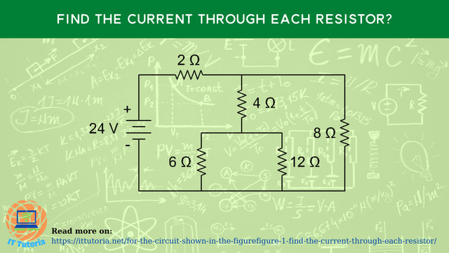 For the circuit shown in the figure(figure 1) find For the circuit shown in the figure(figure 1) find the current through each resistor.