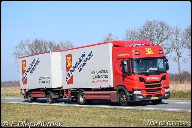 48-BRD-7 Scania G280 Jos Dusseldorp-BorderMaker Rijdende auto's 2022