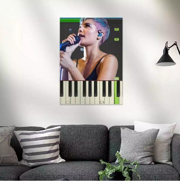 Halsey Poster Art Wall Poster Sticky Poster Gift f Halsey Merch