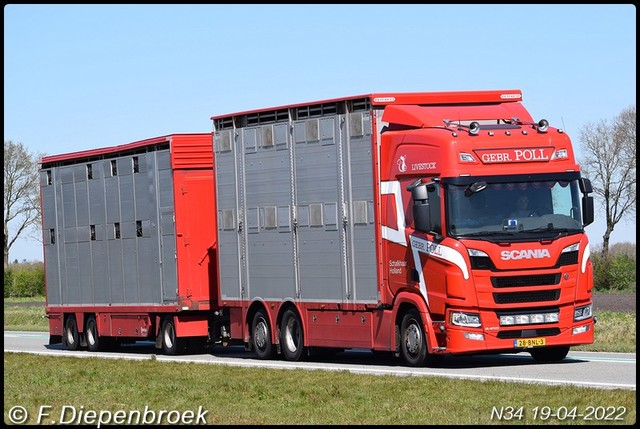 28-BNL-3 Scania R450 Gebr Poll-BorderMaker Rijdende auto's 2022