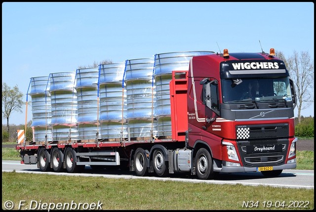 38-BGZ-3 Volvo FH4 Wigchers-BorderMaker Rijdende auto's 2022