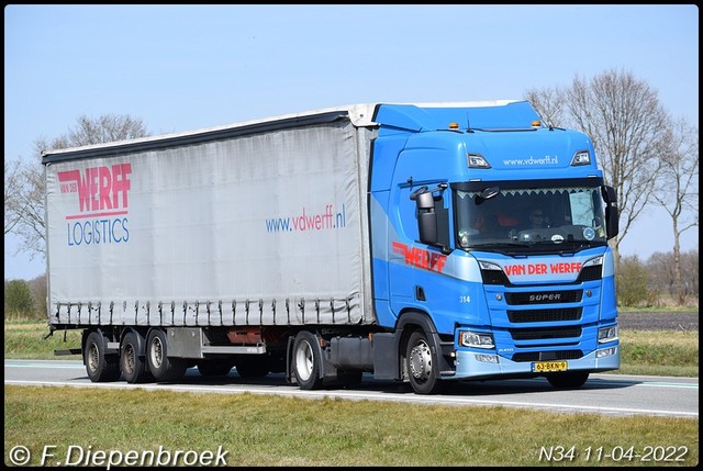 63-BKN-9 Scania R410 v.d Werff-BorderMaker Rijdende auto's 2022