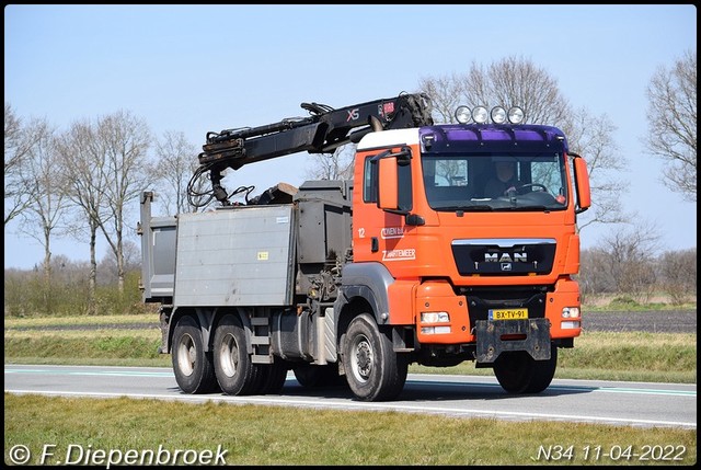 BX-TV-91 MAN Conen BV Zwartemeer-BorderMaker Rijdende auto's 2022