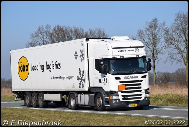 01-BHZ-3 Scania R450 Kuehne Nagel-BorderMaker Rijdende auto's 2022