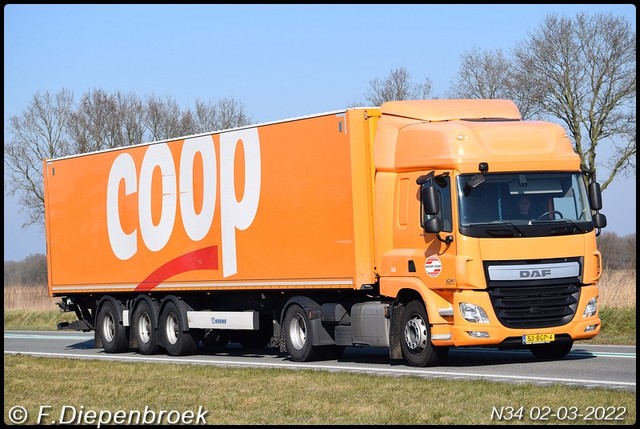 53-BPG-4 DAF CF Bakker Coop-BorderMaker Rijdende auto's 2022