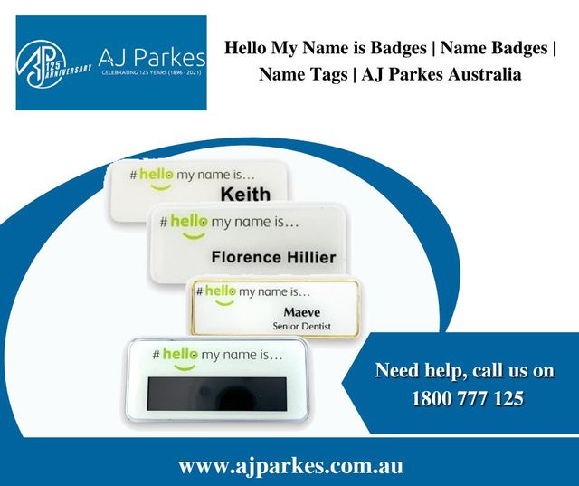 Hello My Name is Badges | Name Badges | A J Parkes Picture Box