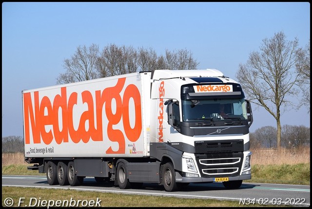 64-BJF-4 Volvo FH4 Nedcargo-BorderMaker Rijdende auto's 2022