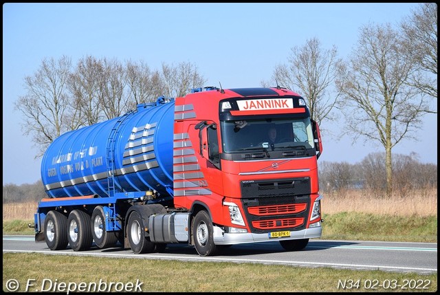 80-BPK-1 Volvo FH4 Jannink-BorderMaker Rijdende auto's 2022