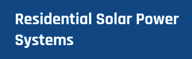 logo Residential solar power systems