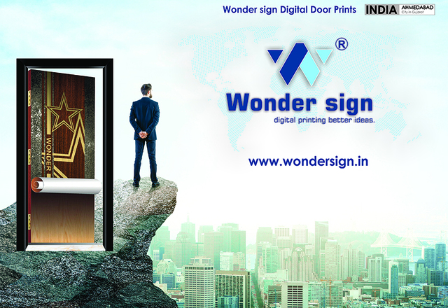 lamination door print-wonder sign Picture Box