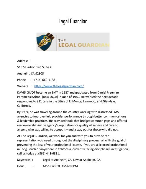 Legal Guardian Picture Box