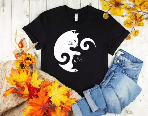 Cat Mom Shirt, Ying Yang Cats Shirt Cat Shirt Store