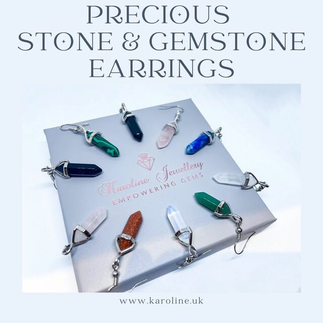 Precious Stone & Gemstone Earrings Karoline Jewellery