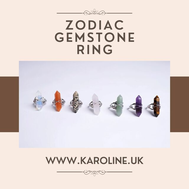 Zodiac Gemstone Ring Karoline Jewellery