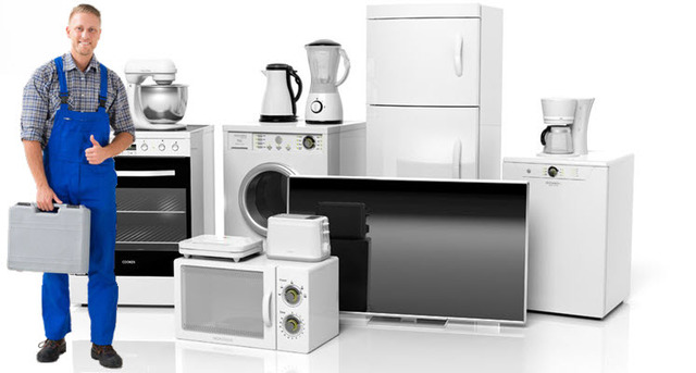 Set-Of-Home-Appliances-With-Sparkle-Appliance-Repa Fix It Appliance Repair LLC