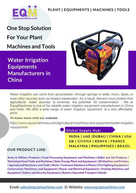 Water Irrigation Equipments Manufacturers in China Picture Box