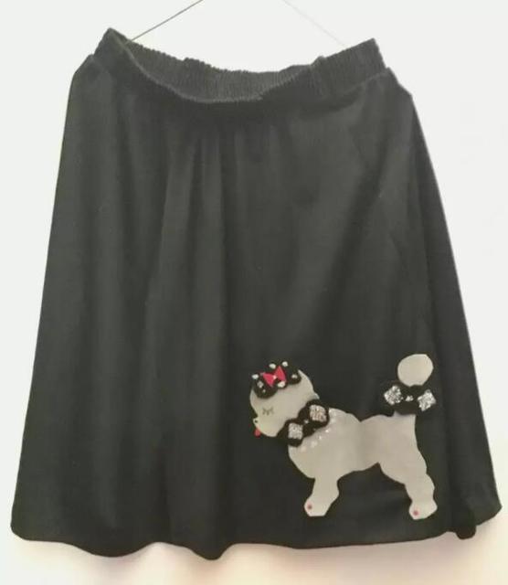 Original Poodle Skirt, Black Poodle Skirt Poodle Skirt