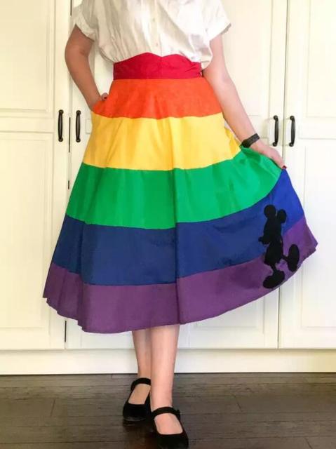 1950s Poodle Skirt , Rainbow Pride Skirt Poodle Skirt