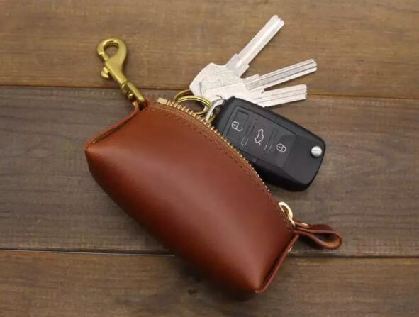 Monogrammed Keychain Wallet, Personalized leather  Keychain Wallet