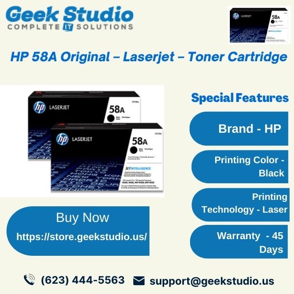 Buy HP 58A Black Original Laserjet Toner Cartridge storegeekstudio