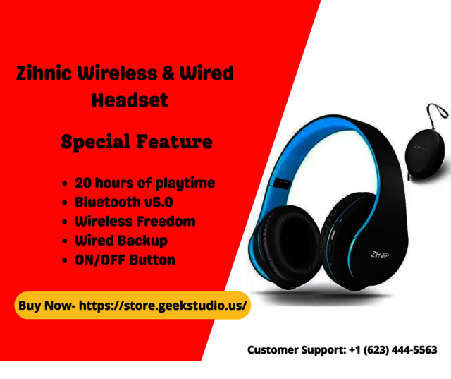 Buy wireless wired headphones @G @GeekStudioStore