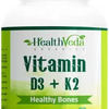 Health Veda Organics Vitamin D3+K2 Supplement â€“ Bone Health Booster (60 Veg)