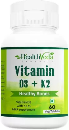 60-vitamin-d3-k2-for-healthy-bones-with-vitamin-d3 Health Veda Organics Vitamin D3+K2 Supplement â€“ Bone Health Booster (60 Veg)