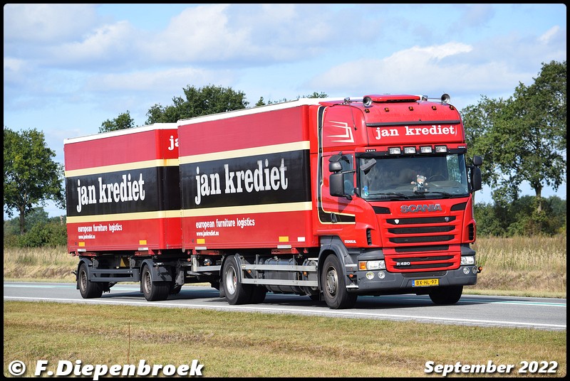 BX-HL-97 Scania R420 Jan Krediet-BorderMaker - Rijdende auto's 2022