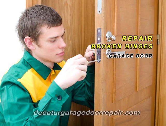 Decatur-garage-door-repair-broken-hinges Skillful Garage Door Guys