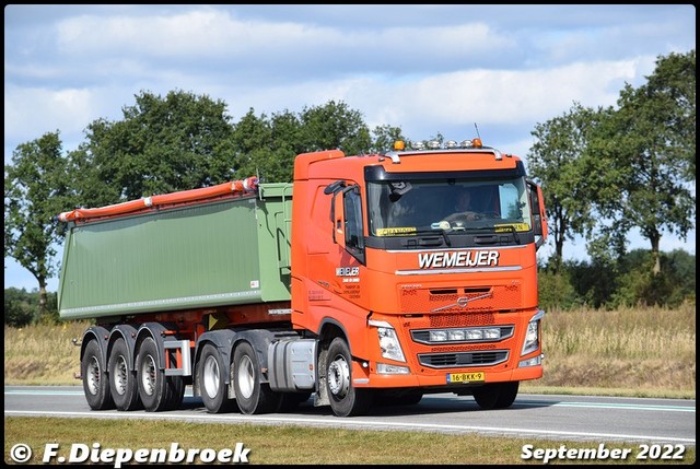16-BKK-9 Volvo FH4 Wemeijer-BorderMaker Rijdende auto's 2022