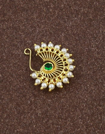 NATH Traditional Maharashtrian Nath Design Online at Lowest Price by Anuradha Art Jewellery