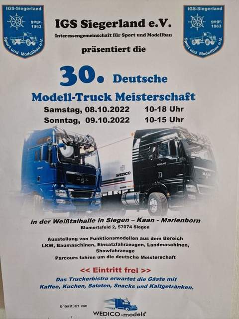 IGS-Siegerland IGS-Siegerland e.V. 30. Deutsche Modell-Truck Meisterschaft 2022