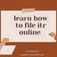 learn how to file itr onlin... - Picture Box