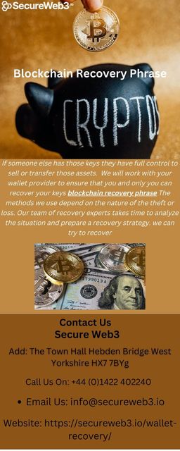 Blockchain Recovery Phrase Picture Box