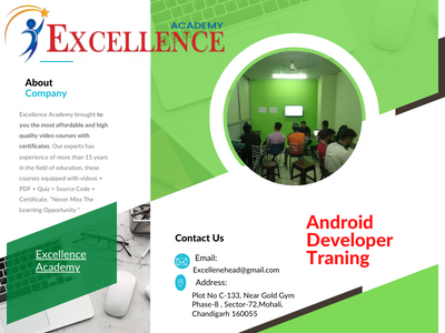 Android Develper Training Course in Mohali - Excel Android Training Course in Chandigarh