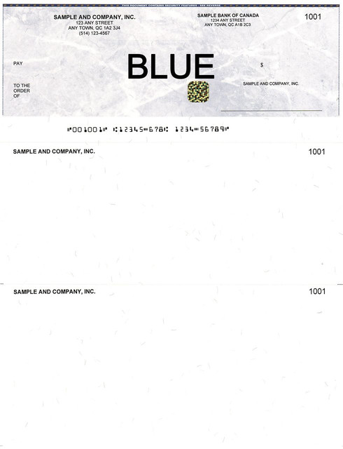 Hologram - Blue  90201 Looking For order cheques in Canada