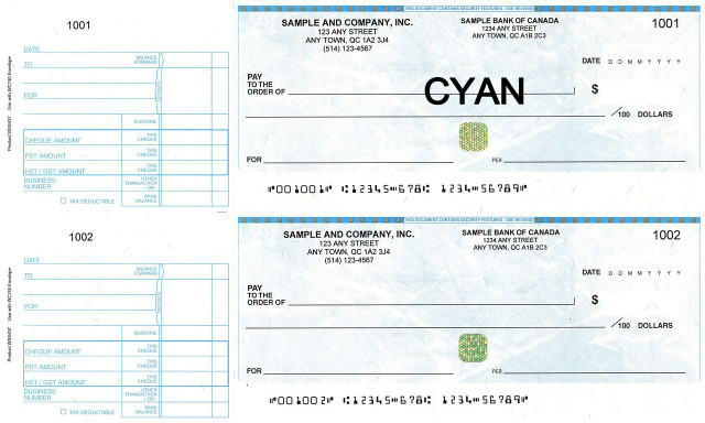 Manual - Cyan  49367 Order personal cheques and get it delivered to any address in Canada