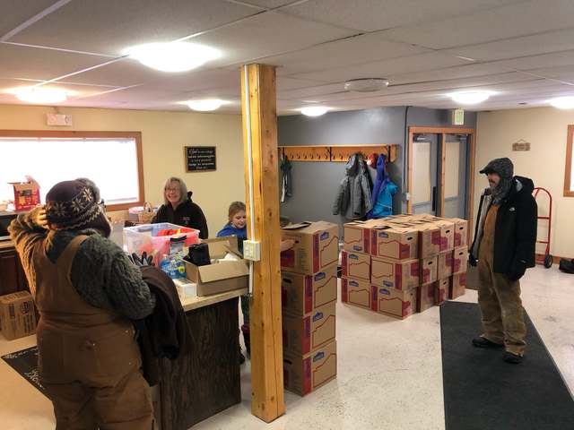 Mom in the Upper Susitna food pantry PLC pictures