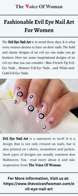 Fashionable Evil Eye Nail Art For Women The Voice Of Woman